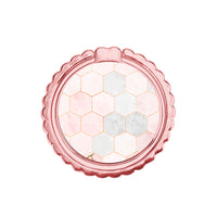 Thumbnail for Marble Hexagon Pink - Metal Mobile Ring