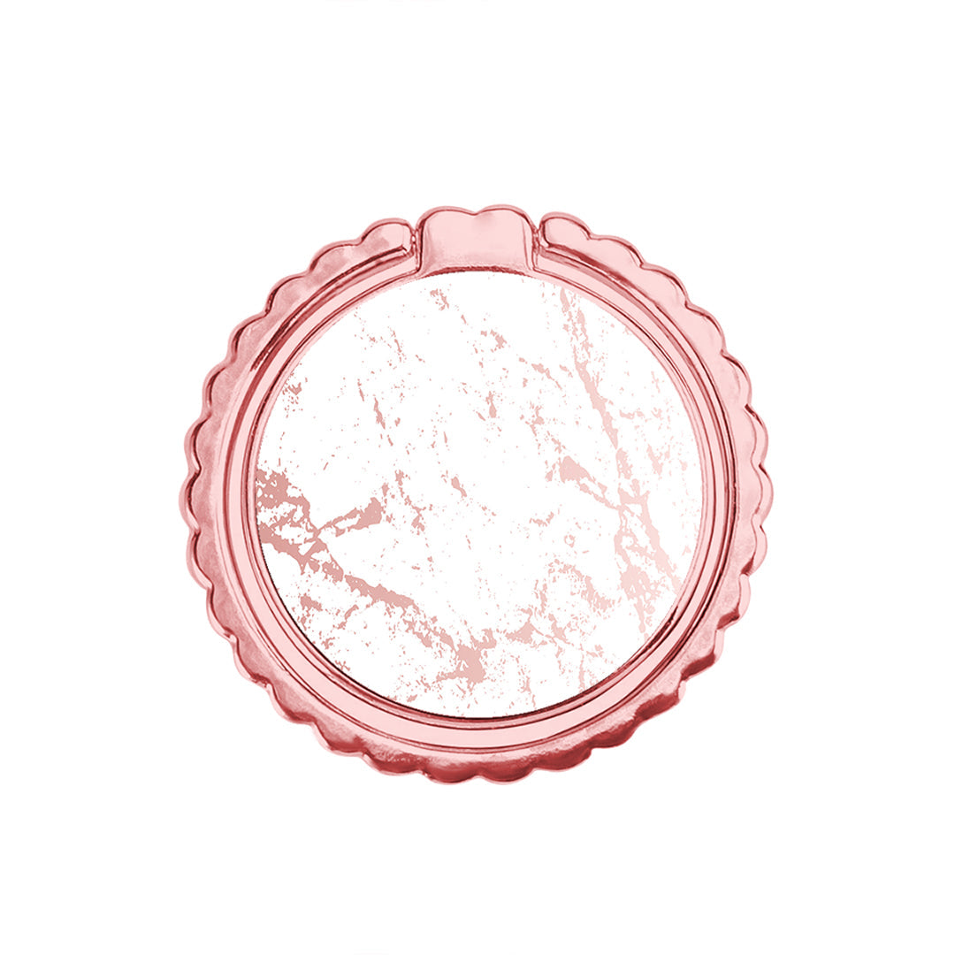 Marble Pink Splash - Metal Mobile Ring