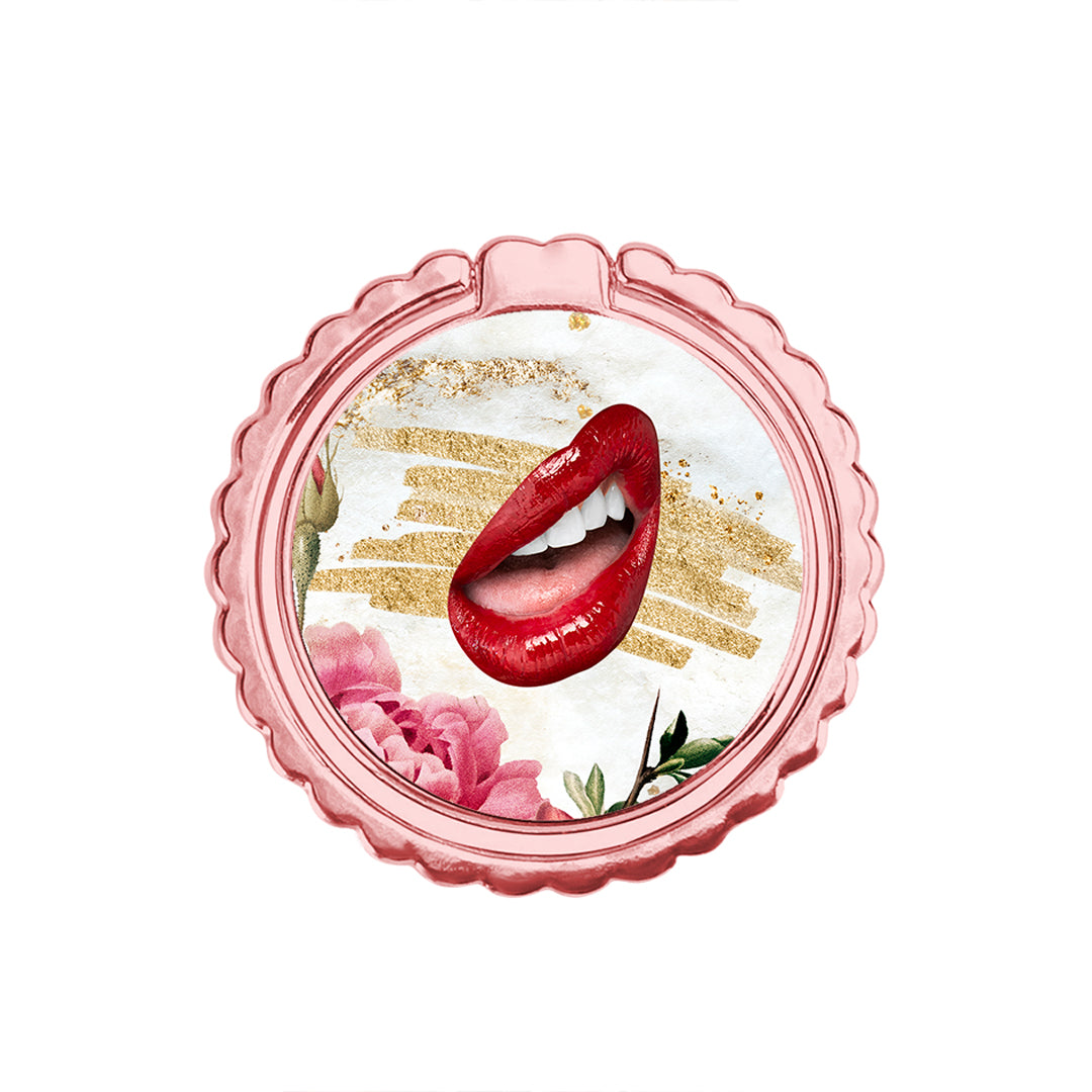 Red Lips - Metal Mobile Ring