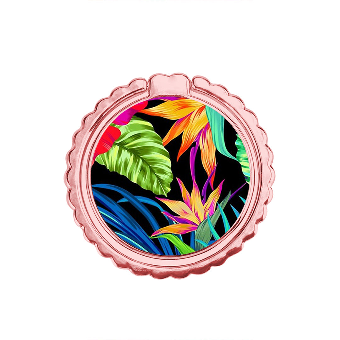 Tropical Flowers - Metal Mobile Ring