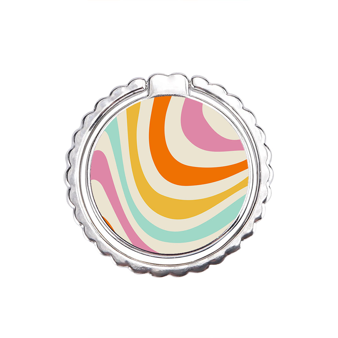 Colorful Waves - Metal Mobile Ring