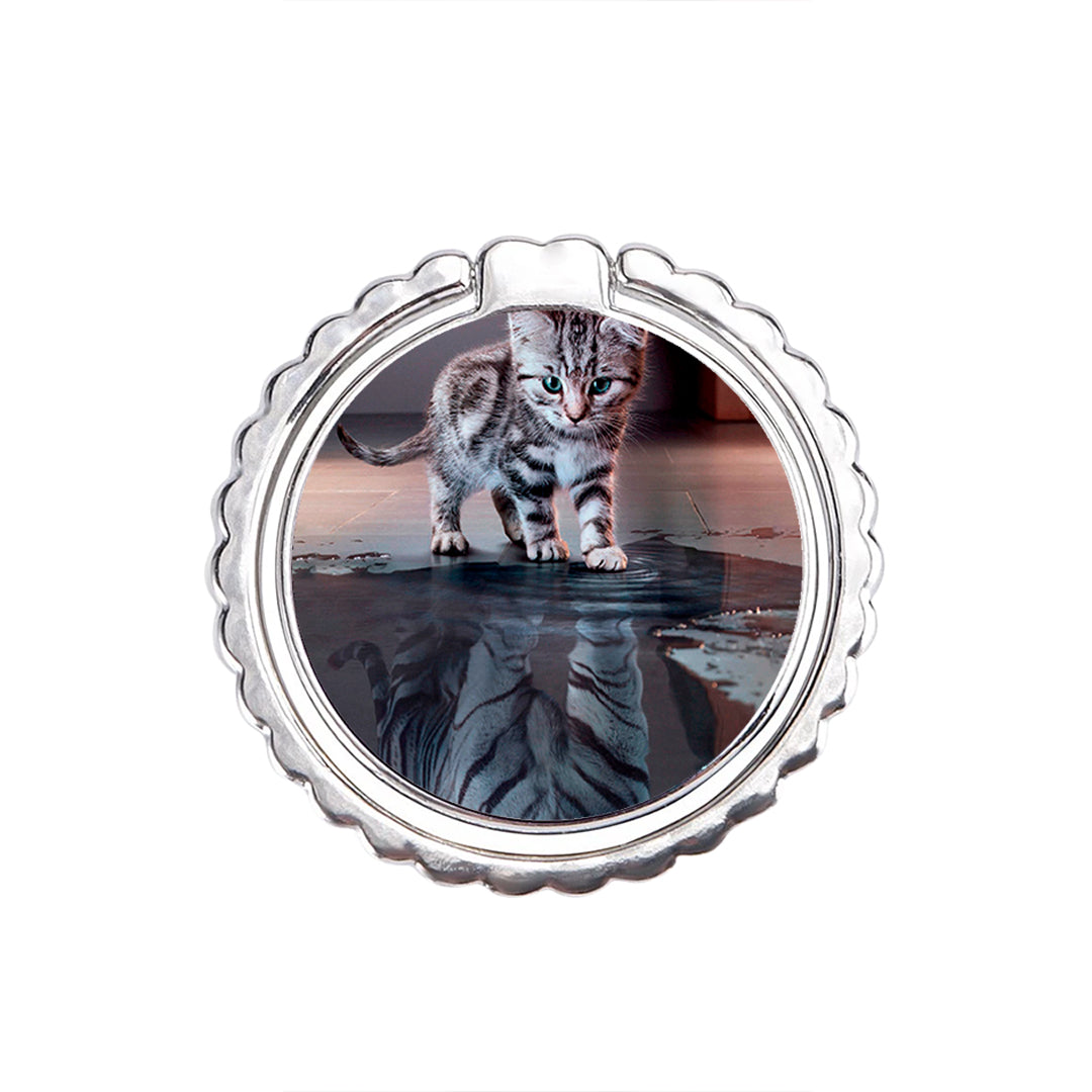 Cute Tiger - Metal Mobile Ring