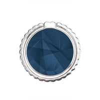 Thumbnail for Geometric Blue Abstract - Metal Mobile Ring