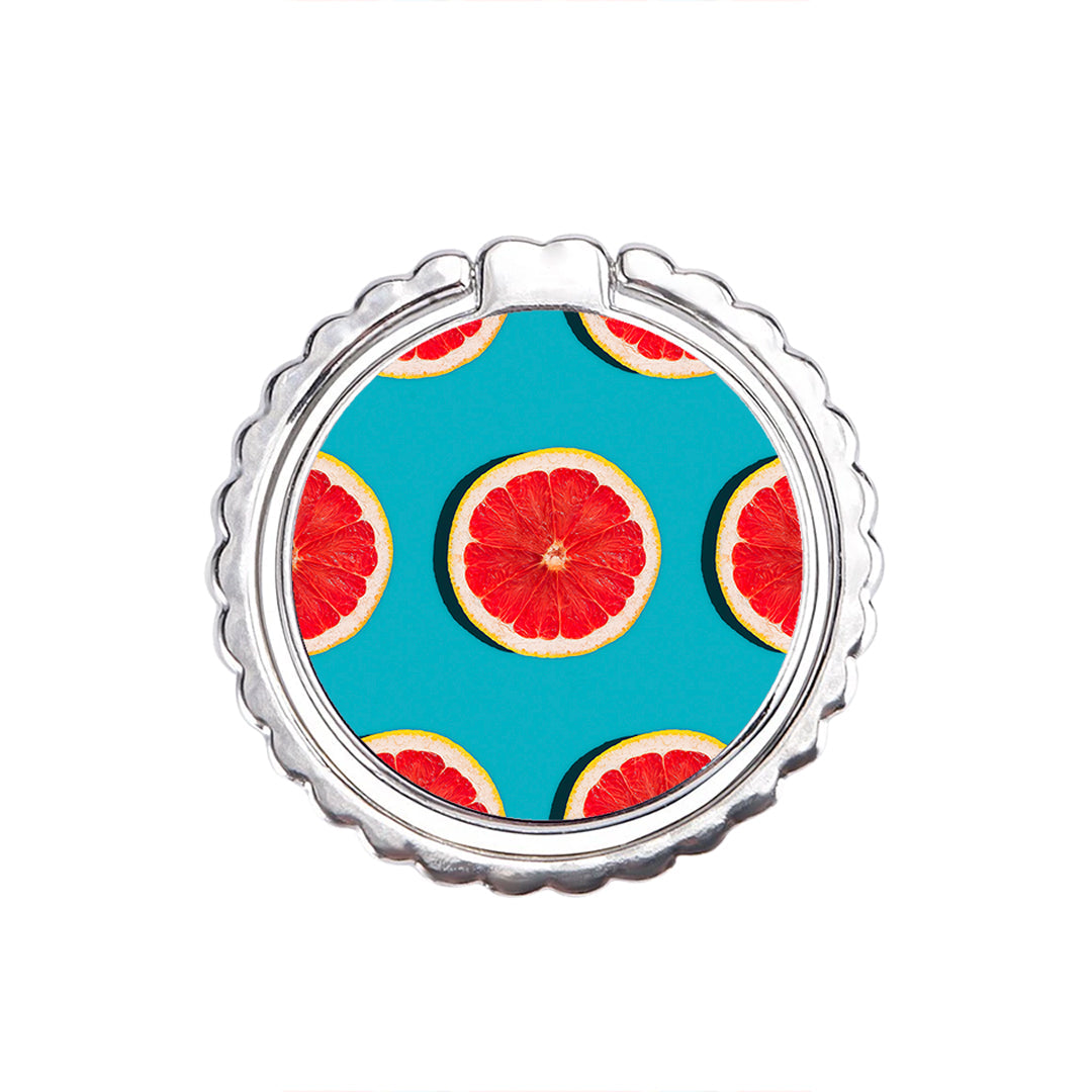 Grapefruit Slice - Metallic Mobile Ring