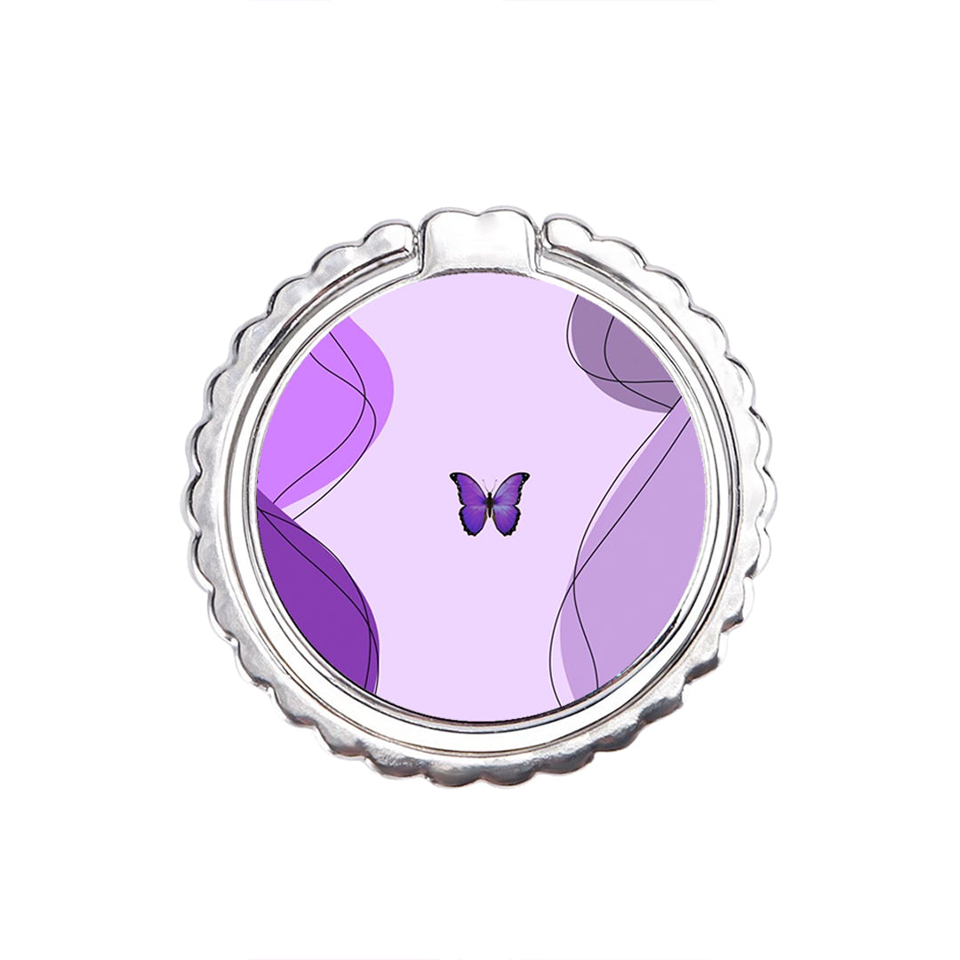 Purple Mariposa - Metal Mobile Ring