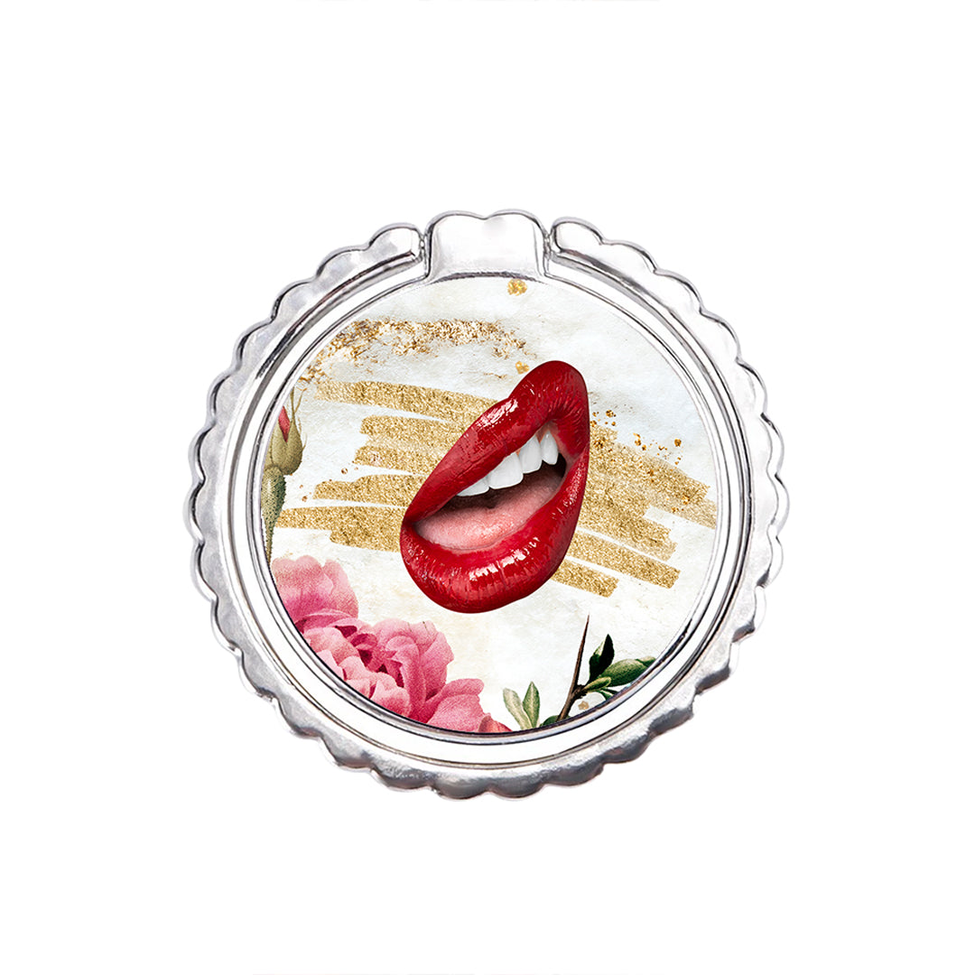 Red Lips - Metal Mobile Ring