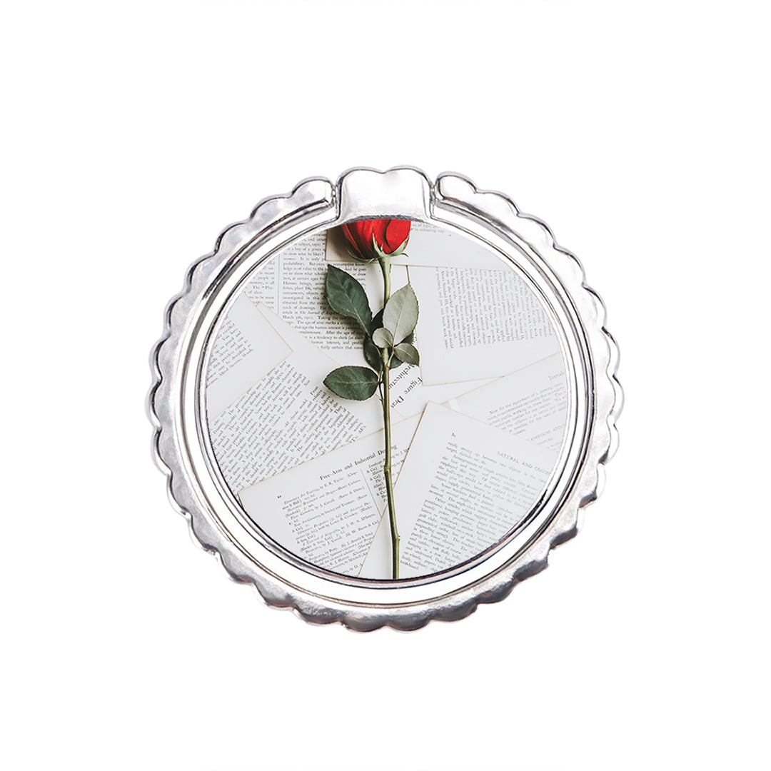 Red Rose - Metal Mobile Ring