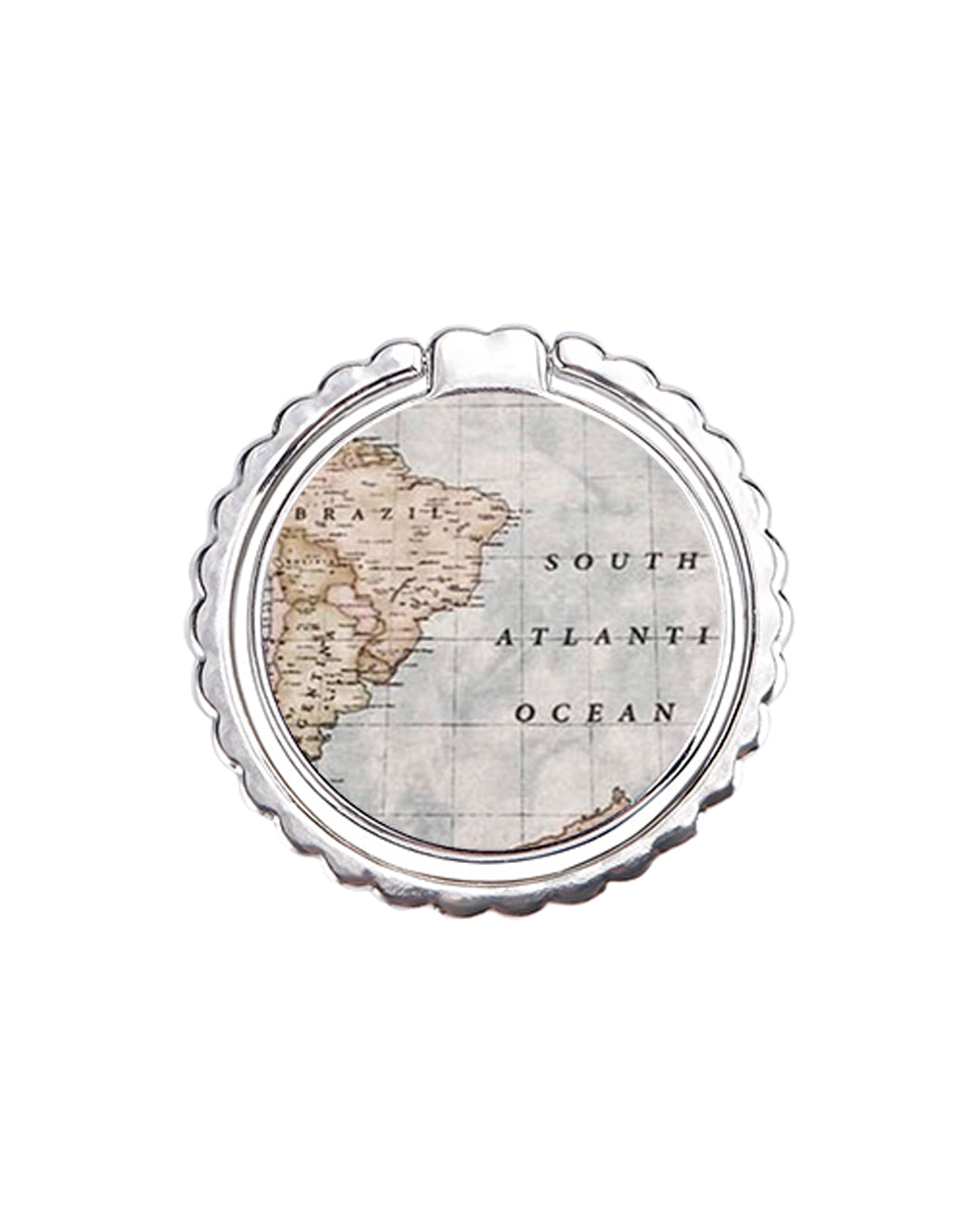 World Map - Metal Mobile Ring