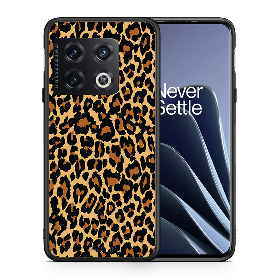 Θήκη OnePlus 10 Pro Leopard Animal από τη Smartfits με σχέδιο στο πίσω μέρος και μαύρο περίβλημα | OnePlus 10 Pro Leopard Animal case with colorful back and black bezels