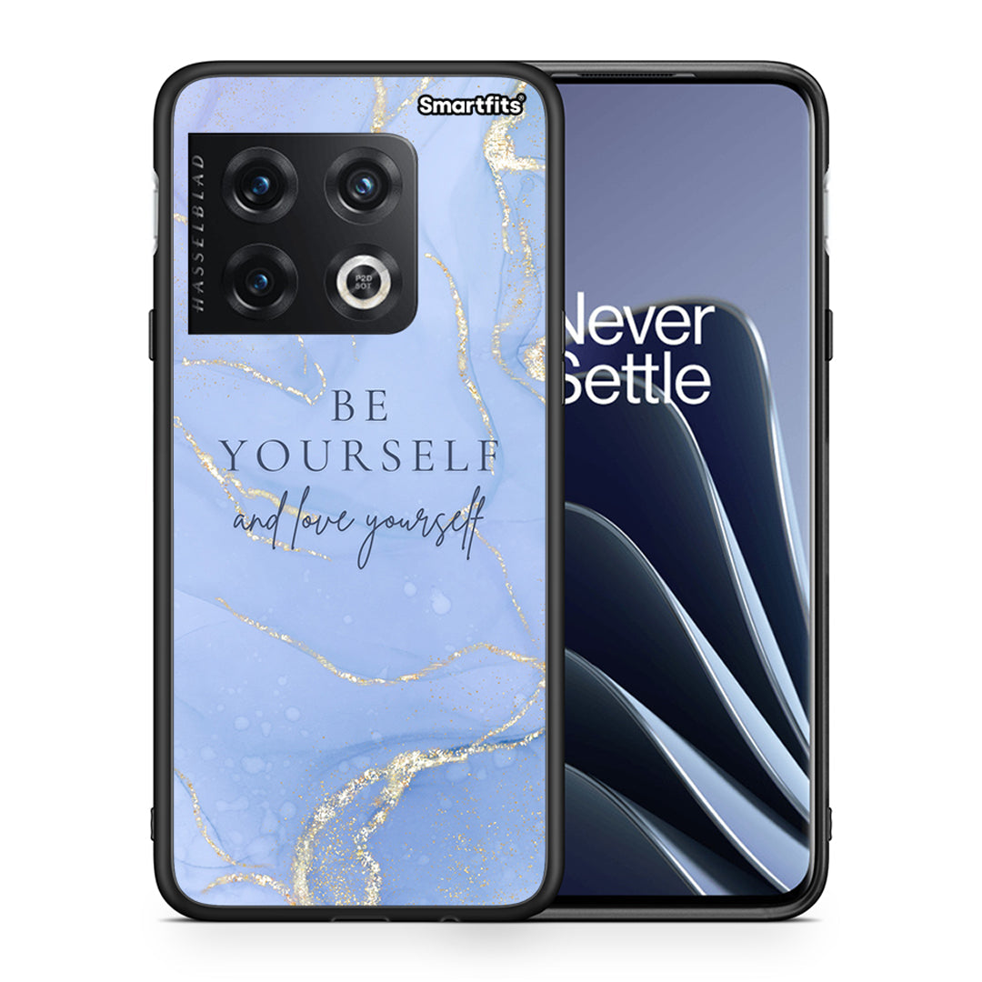 Θήκη OnePlus 10 Pro Be Yourself από τη Smartfits με σχέδιο στο πίσω μέρος και μαύρο περίβλημα | OnePlus 10 Pro Be Yourself case with colorful back and black bezels