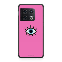 Thumbnail for OnePlus 10 Pro Blue Eye Pink θήκη από τη Smartfits με σχέδιο στο πίσω μέρος και μαύρο περίβλημα | Smartphone case with colorful back and black bezels by Smartfits