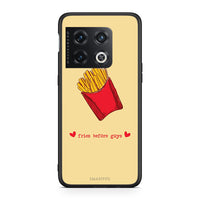 Thumbnail for OnePlus 10 Pro Fries Before Guys Θήκη Αγίου Βαλεντίνου από τη Smartfits με σχέδιο στο πίσω μέρος και μαύρο περίβλημα | Smartphone case with colorful back and black bezels by Smartfits