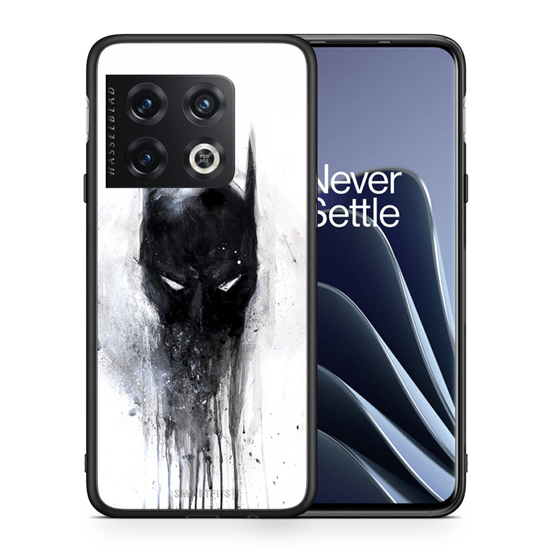 Θήκη OnePlus 10 Pro Paint Bat Hero από τη Smartfits με σχέδιο στο πίσω μέρος και μαύρο περίβλημα | OnePlus 10 Pro Paint Bat Hero case with colorful back and black bezels