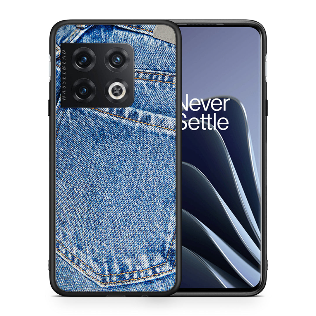 Θήκη OnePlus 10 Pro Jeans Pocket από τη Smartfits με σχέδιο στο πίσω μέρος και μαύρο περίβλημα | OnePlus 10 Pro Jeans Pocket case with colorful back and black bezels