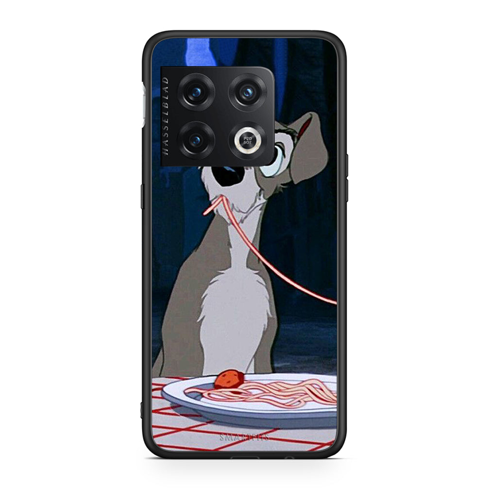 OnePlus 10 Pro Lady And Tramp 1 Θήκη Αγίου Βαλεντίνου από τη Smartfits με σχέδιο στο πίσω μέρος και μαύρο περίβλημα | Smartphone case with colorful back and black bezels by Smartfits