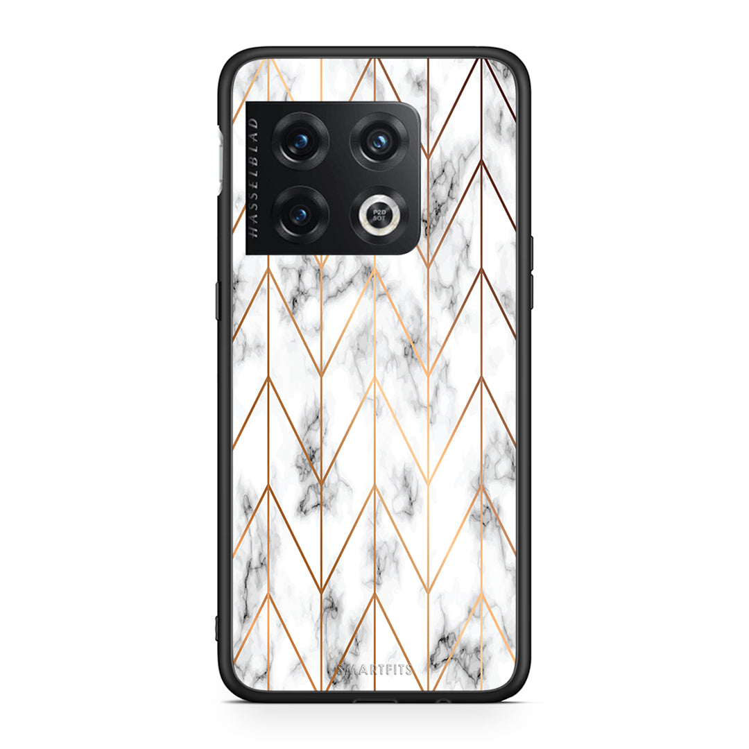 44 - OnePlus 10 Pro Gold Geometric Marble case, cover, bumper