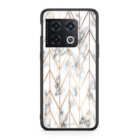 Thumbnail for 44 - OnePlus 10 Pro Gold Geometric Marble case, cover, bumper