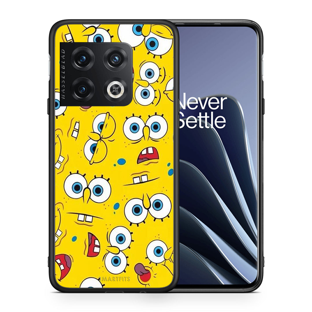 Θήκη OnePlus 10 Pro Sponge PopArt από τη Smartfits με σχέδιο στο πίσω μέρος και μαύρο περίβλημα | OnePlus 10 Pro Sponge PopArt case with colorful back and black bezels