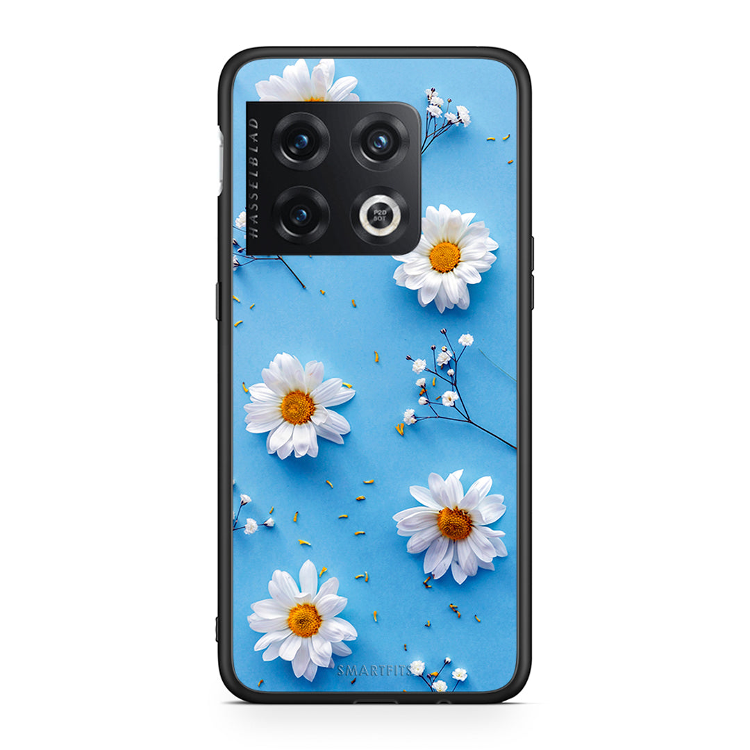 OnePlus 10 Pro Real Daisies θήκη από τη Smartfits με σχέδιο στο πίσω μέρος και μαύρο περίβλημα | Smartphone case with colorful back and black bezels by Smartfits