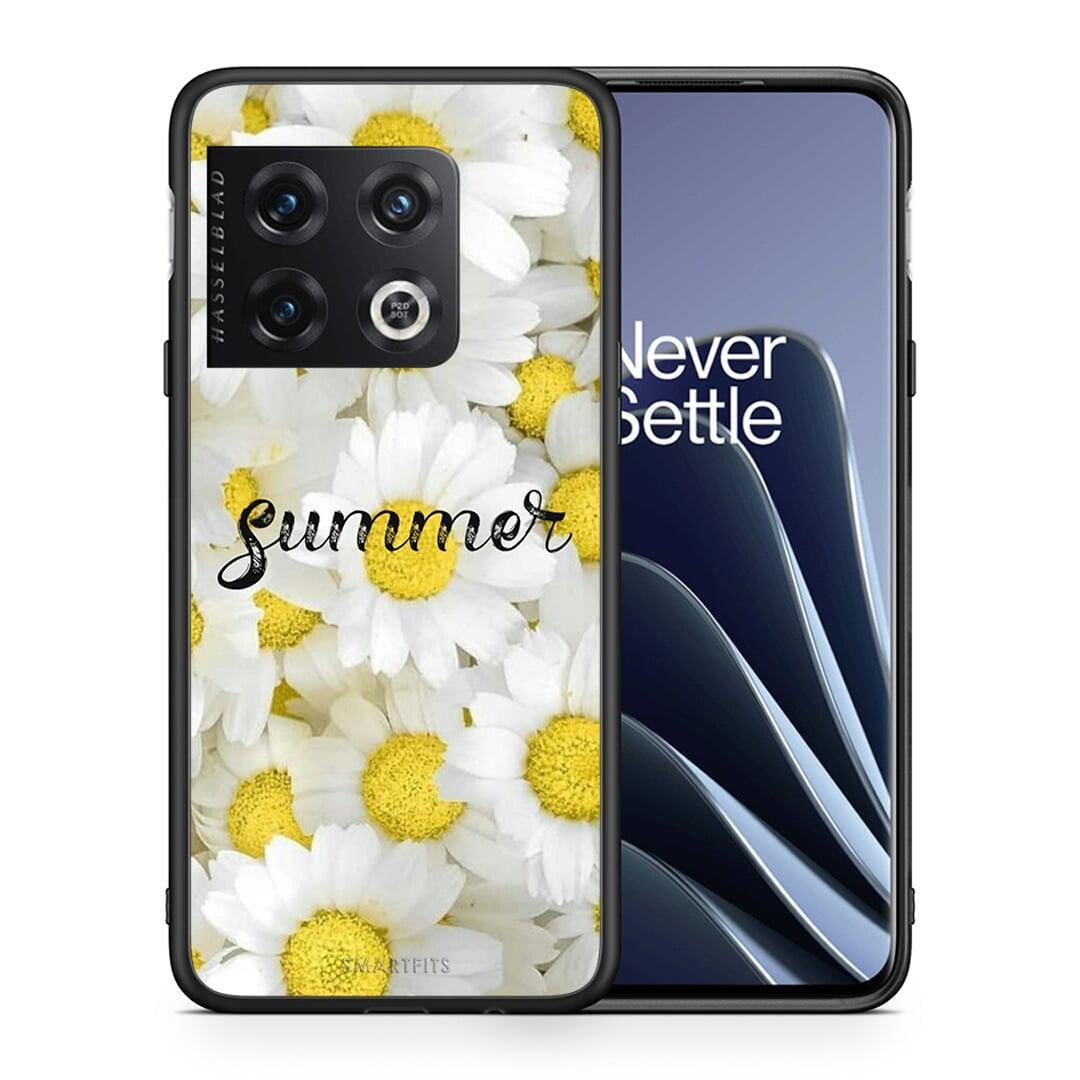 Θήκη OnePlus 10 Pro Summer Daisies από τη Smartfits με σχέδιο στο πίσω μέρος και μαύρο περίβλημα | OnePlus 10 Pro Summer Daisies case with colorful back and black bezels