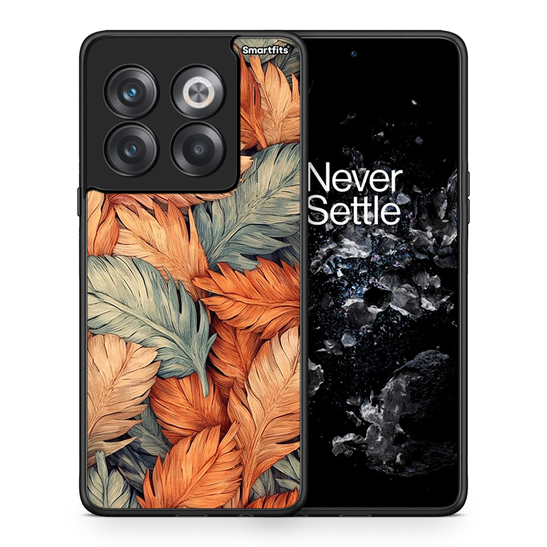 Θήκη OnePlus 10T Autumn Leaves από τη Smartfits με σχέδιο στο πίσω μέρος και μαύρο περίβλημα | OnePlus 10T Autumn Leaves case with colorful back and black bezels