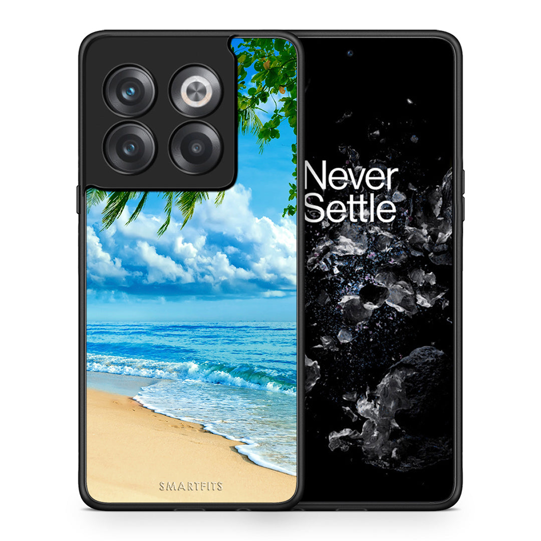 Θήκη OnePlus 10T Beautiful Beach από τη Smartfits με σχέδιο στο πίσω μέρος και μαύρο περίβλημα | OnePlus 10T Beautiful Beach case with colorful back and black bezels