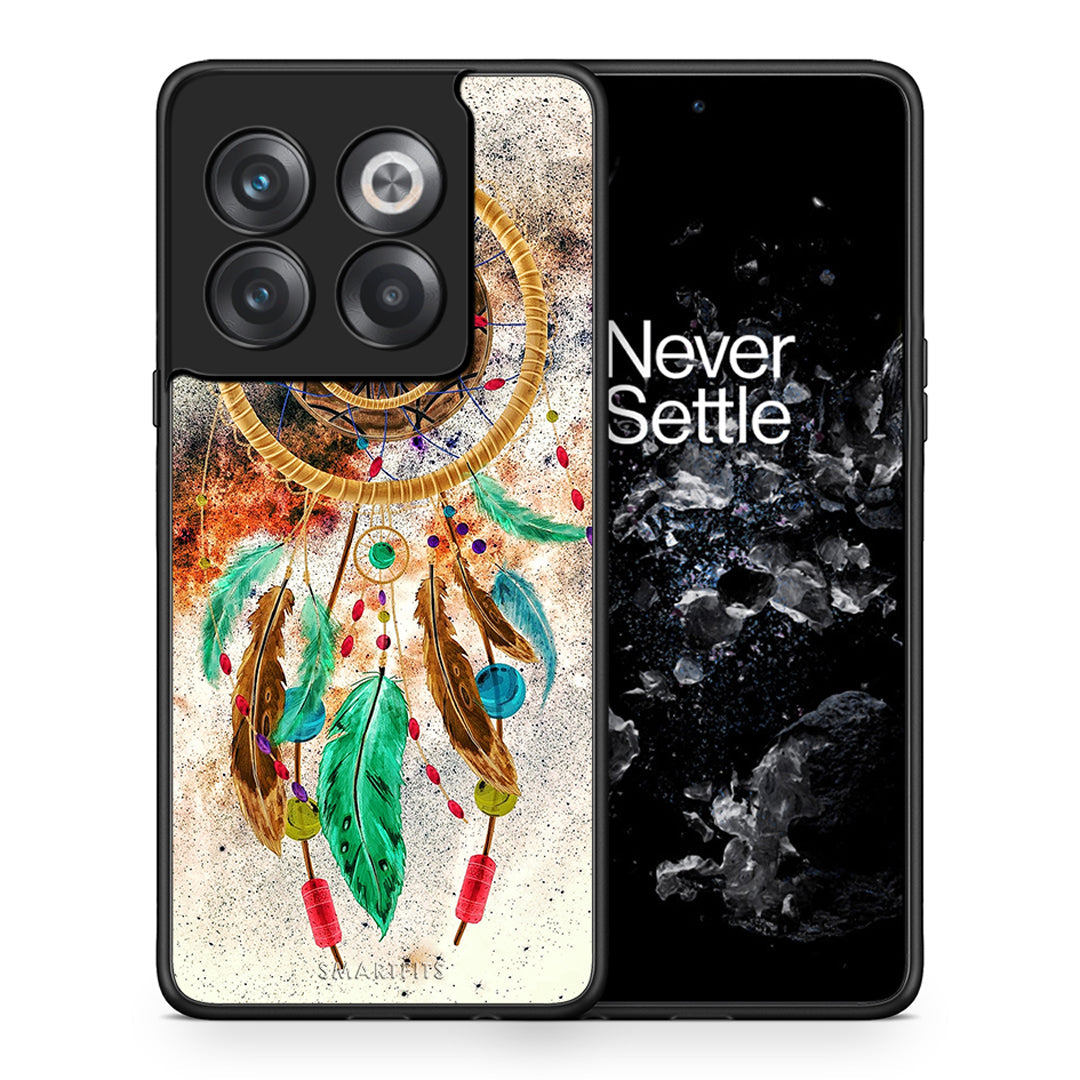 Θήκη OnePlus 10T DreamCatcher Boho από τη Smartfits με σχέδιο στο πίσω μέρος και μαύρο περίβλημα | OnePlus 10T DreamCatcher Boho case with colorful back and black bezels