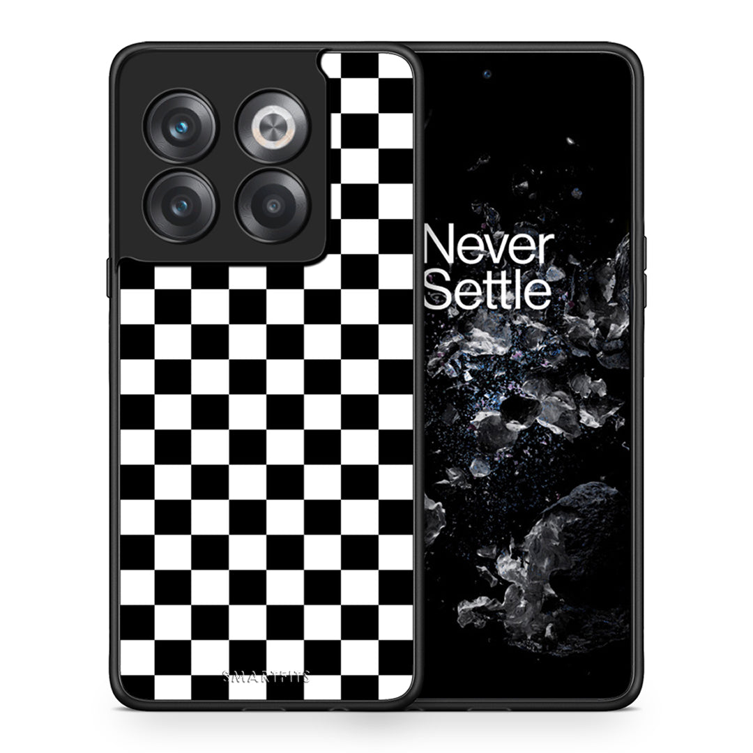 Θήκη OnePlus 10T Squares Geometric από τη Smartfits με σχέδιο στο πίσω μέρος και μαύρο περίβλημα | OnePlus 10T Squares Geometric case with colorful back and black bezels