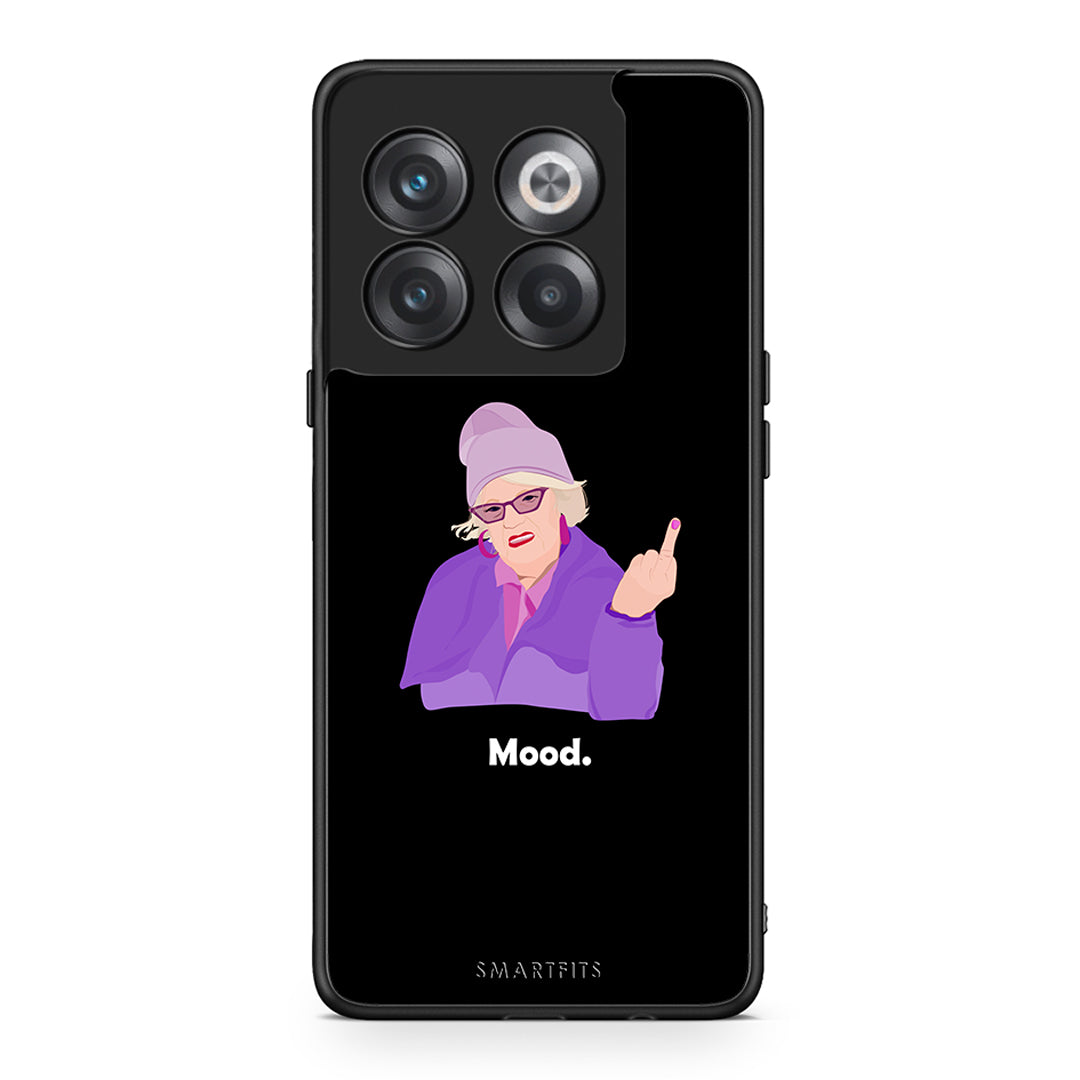 OnePlus 10T Grandma Mood Black θήκη από τη Smartfits με σχέδιο στο πίσω μέρος και μαύρο περίβλημα | Smartphone case with colorful back and black bezels by Smartfits