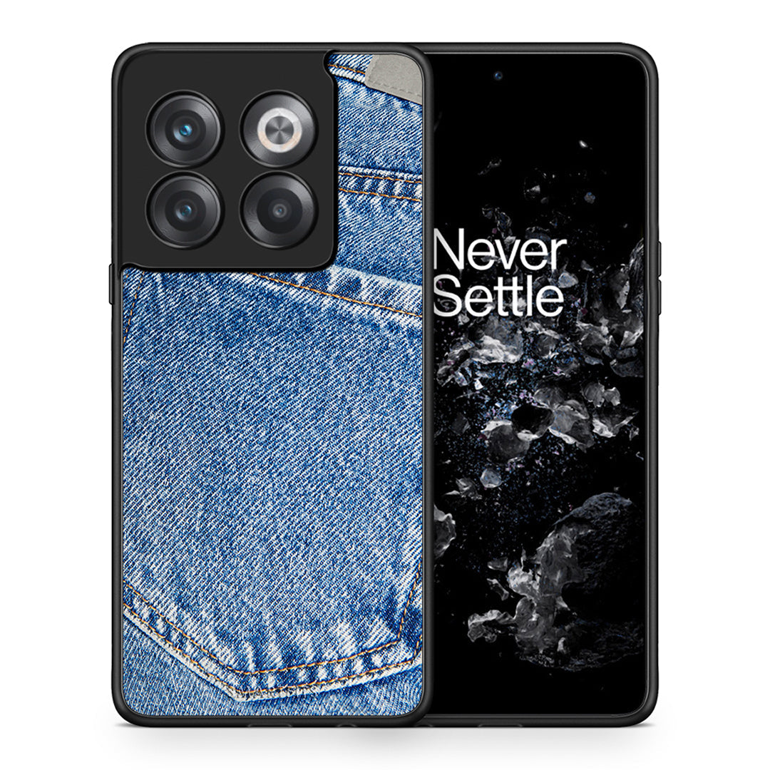 Θήκη OnePlus 10T Jeans Pocket από τη Smartfits με σχέδιο στο πίσω μέρος και μαύρο περίβλημα | OnePlus 10T Jeans Pocket case with colorful back and black bezels