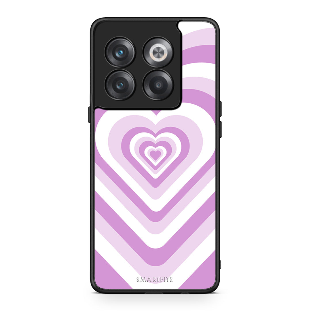 OnePlus 10T Lilac Hearts θήκη από τη Smartfits με σχέδιο στο πίσω μέρος και μαύρο περίβλημα | Smartphone case with colorful back and black bezels by Smartfits