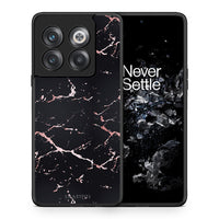 Thumbnail for Θήκη OnePlus 10T Black Rosegold Marble από τη Smartfits με σχέδιο στο πίσω μέρος και μαύρο περίβλημα | OnePlus 10T Black Rosegold Marble case with colorful back and black bezels