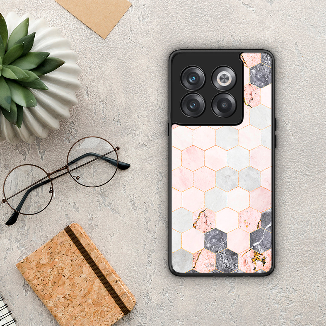 Marble Hexagon Pink - OnePlus 10T case