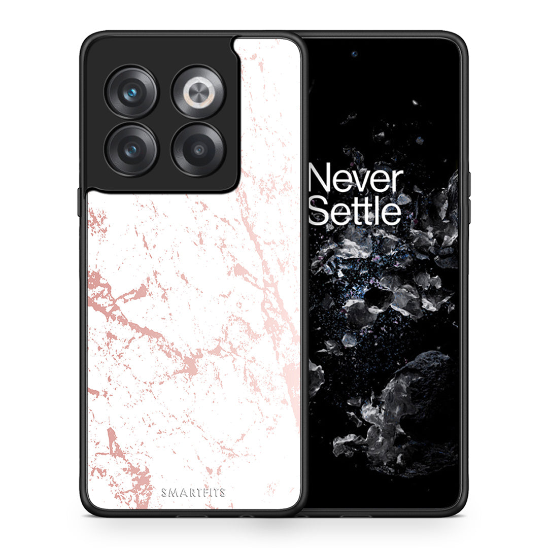 Θήκη OnePlus 10T Pink Splash Marble από τη Smartfits με σχέδιο στο πίσω μέρος και μαύρο περίβλημα | OnePlus 10T Pink Splash Marble case with colorful back and black bezels