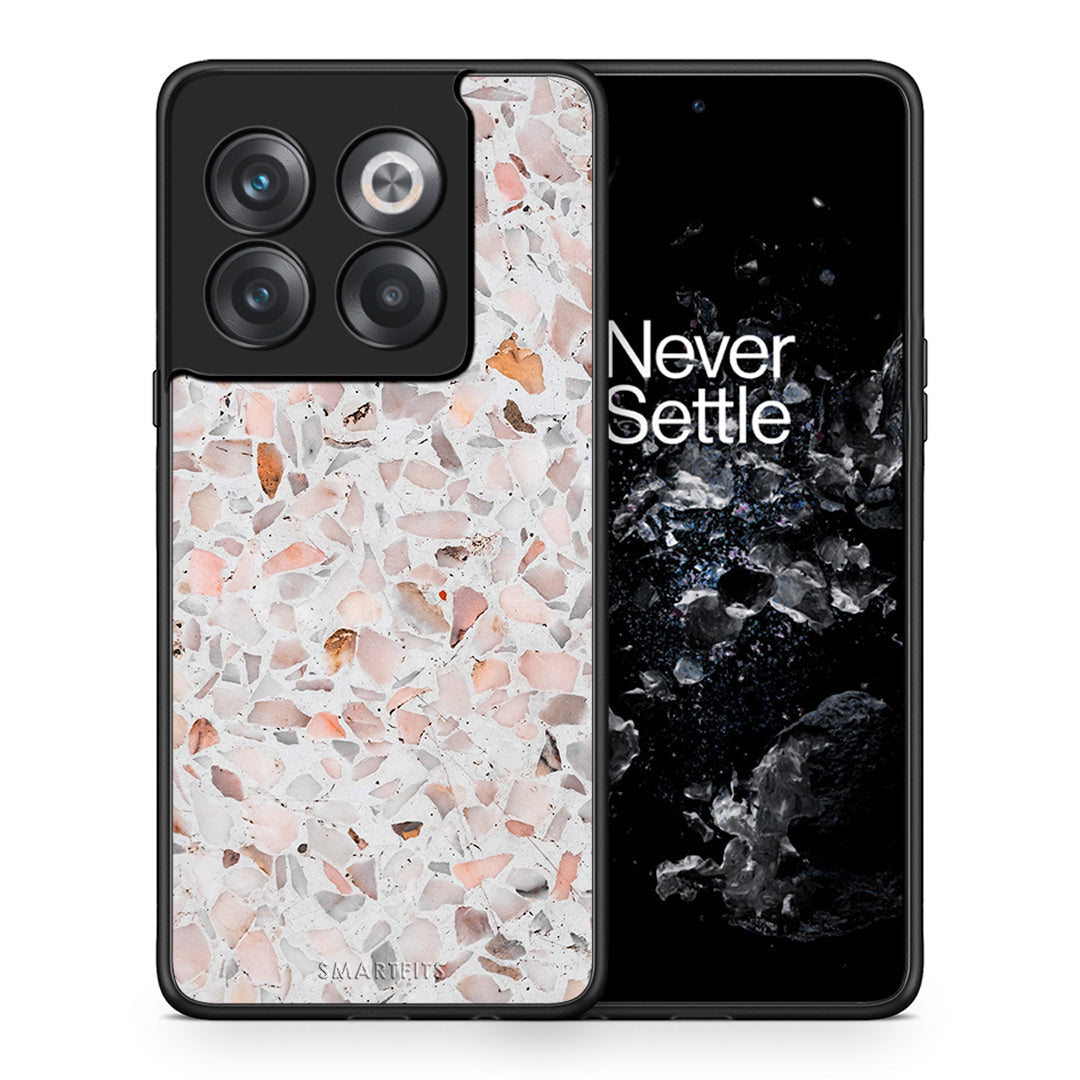 Θήκη OnePlus 10T Marble Terrazzo από τη Smartfits με σχέδιο στο πίσω μέρος και μαύρο περίβλημα | OnePlus 10T Marble Terrazzo case with colorful back and black bezels