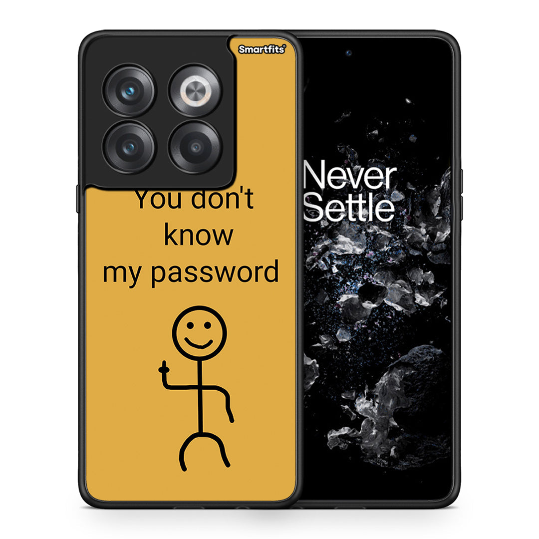 Θήκη OnePlus 10T My Password από τη Smartfits με σχέδιο στο πίσω μέρος και μαύρο περίβλημα | OnePlus 10T My Password case with colorful back and black bezels