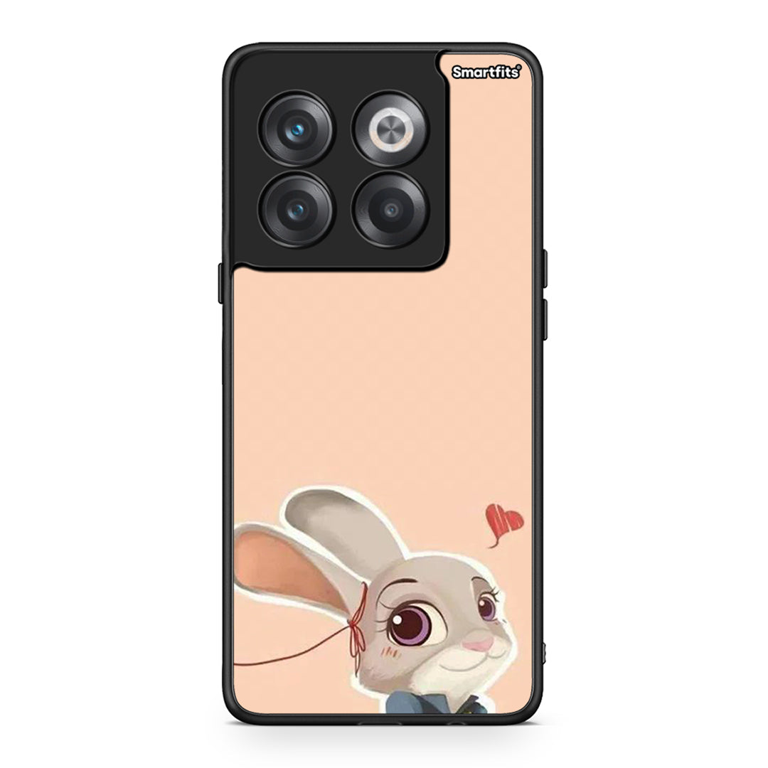 OnePlus 10T Nick Wilde And Judy Hopps Love 2 θήκη από τη Smartfits με σχέδιο στο πίσω μέρος και μαύρο περίβλημα | Smartphone case with colorful back and black bezels by Smartfits