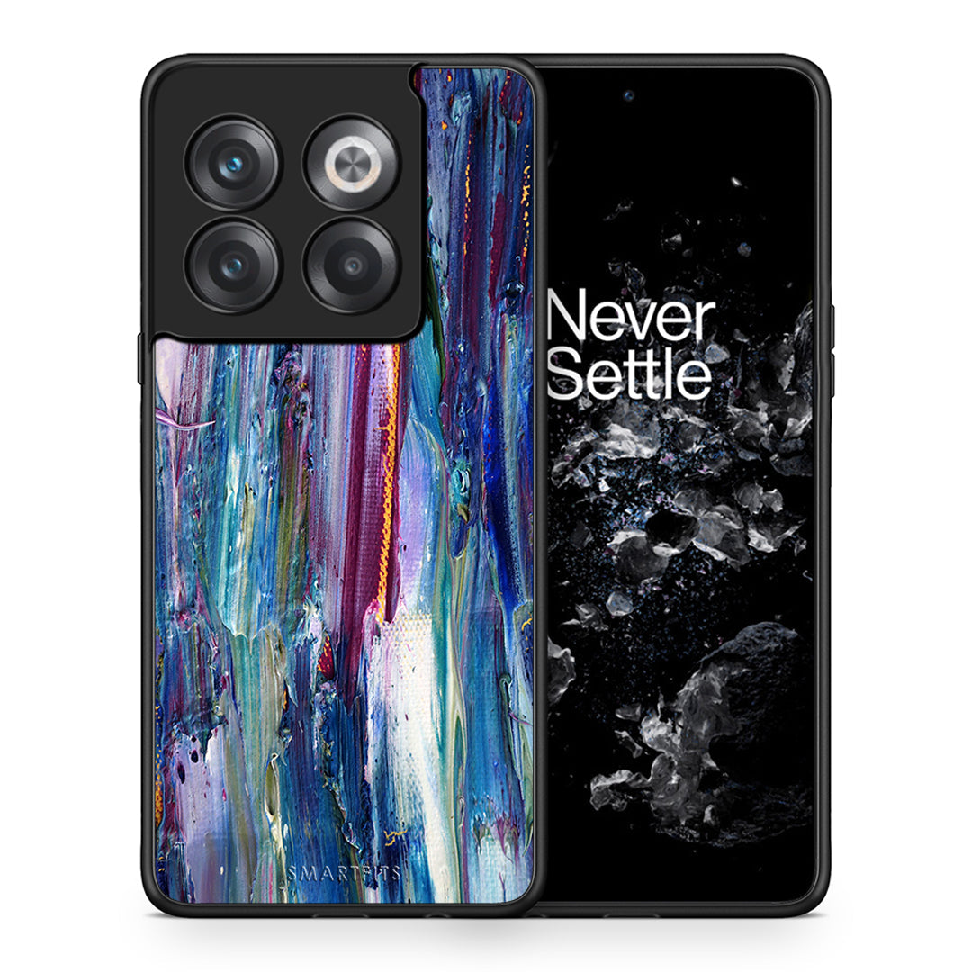 Θήκη OnePlus 10T Winter Paint από τη Smartfits με σχέδιο στο πίσω μέρος και μαύρο περίβλημα | OnePlus 10T Winter Paint case with colorful back and black bezels