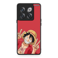 Thumbnail for OnePlus 10T Pirate Luffy θήκη από τη Smartfits με σχέδιο στο πίσω μέρος και μαύρο περίβλημα | Smartphone case with colorful back and black bezels by Smartfits