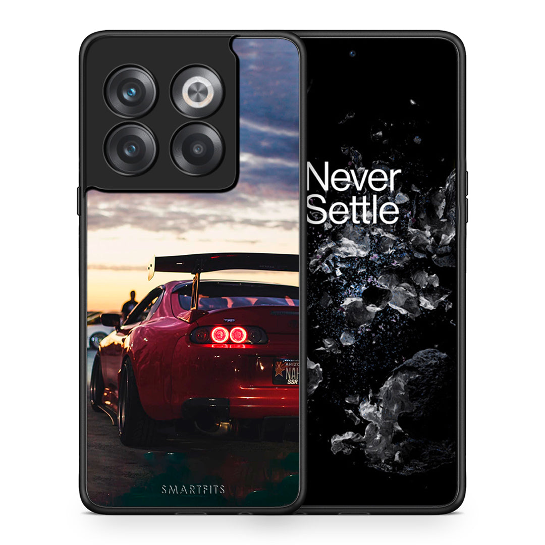 Θήκη OnePlus 10T Racing Supra από τη Smartfits με σχέδιο στο πίσω μέρος και μαύρο περίβλημα | OnePlus 10T Racing Supra case with colorful back and black bezels