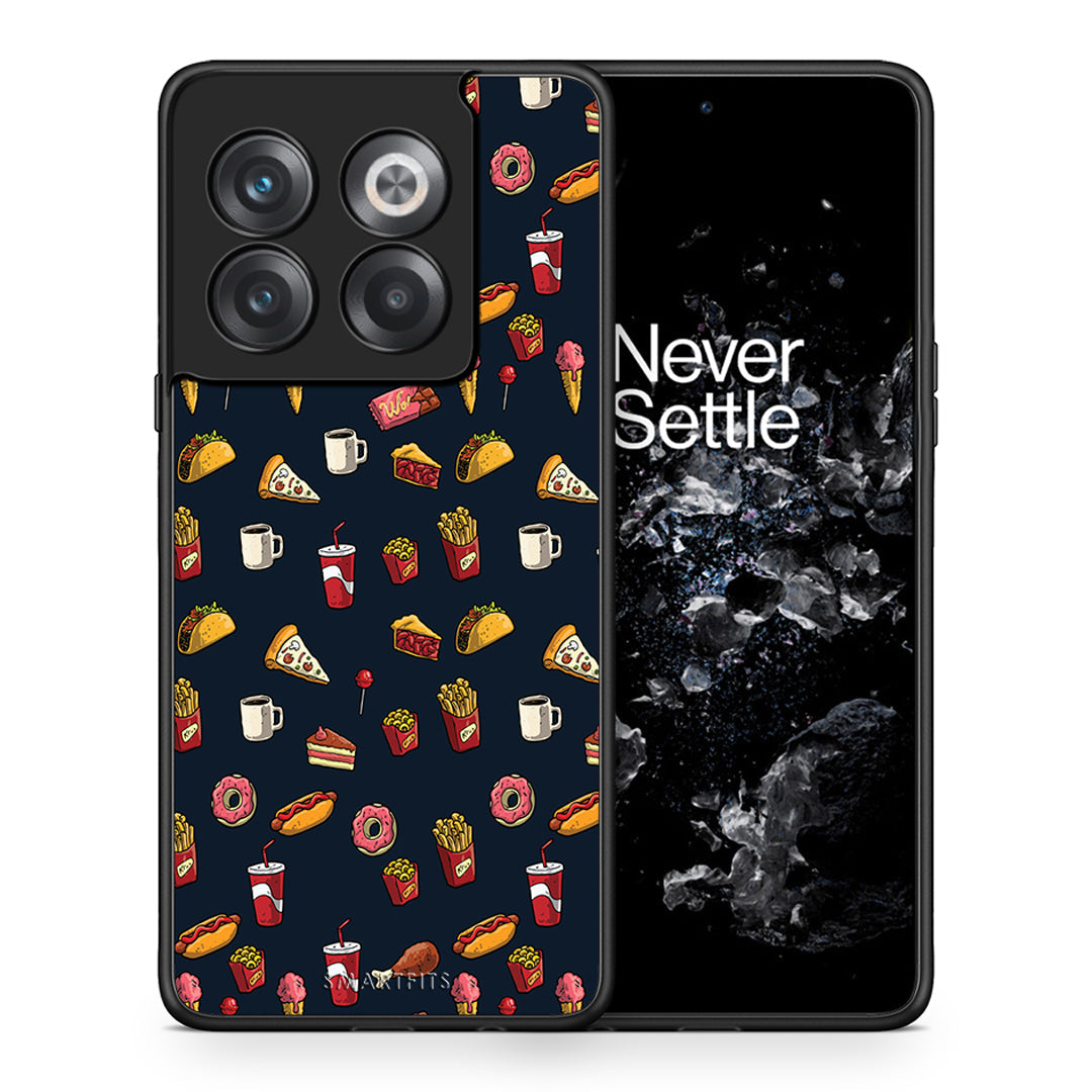 Θήκη OnePlus 10T Hungry Random από τη Smartfits με σχέδιο στο πίσω μέρος και μαύρο περίβλημα | OnePlus 10T Hungry Random case with colorful back and black bezels