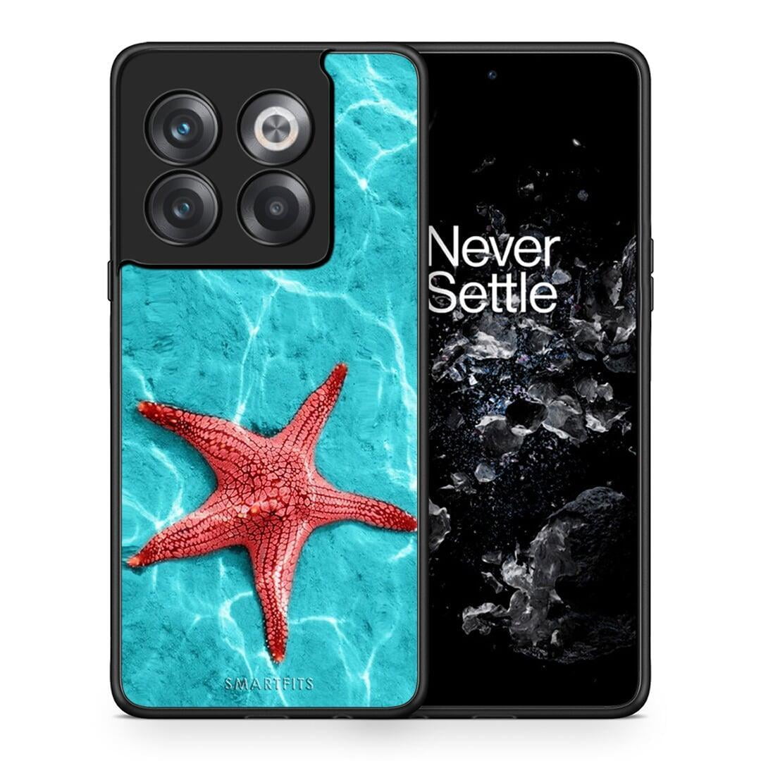 Θήκη OnePlus 10T Red Starfish από τη Smartfits με σχέδιο στο πίσω μέρος και μαύρο περίβλημα | OnePlus 10T Red Starfish case with colorful back and black bezels