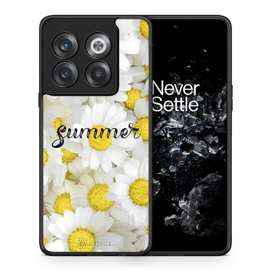 Θήκη OnePlus 10T Summer Daisies από τη Smartfits με σχέδιο στο πίσω μέρος και μαύρο περίβλημα | OnePlus 10T Summer Daisies case with colorful back and black bezels