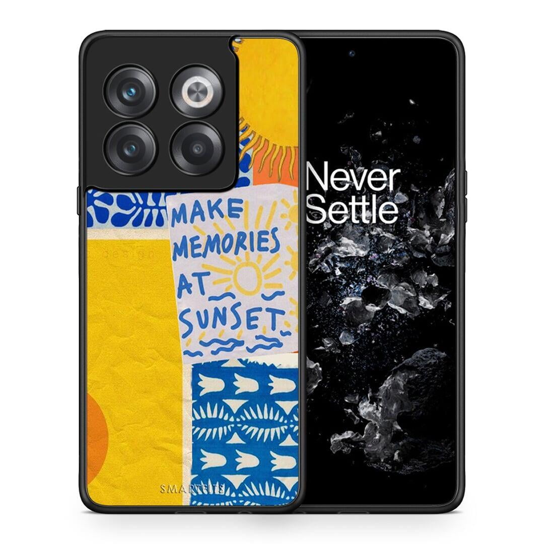 Θήκη OnePlus 10T Sunset Memories από τη Smartfits με σχέδιο στο πίσω μέρος και μαύρο περίβλημα | OnePlus 10T Sunset Memories case with colorful back and black bezels