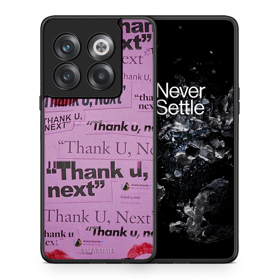 Θήκη Αγίου Βαλεντίνου OnePlus 10T Thank You Next από τη Smartfits με σχέδιο στο πίσω μέρος και μαύρο περίβλημα | OnePlus 10T Thank You Next case with colorful back and black bezels