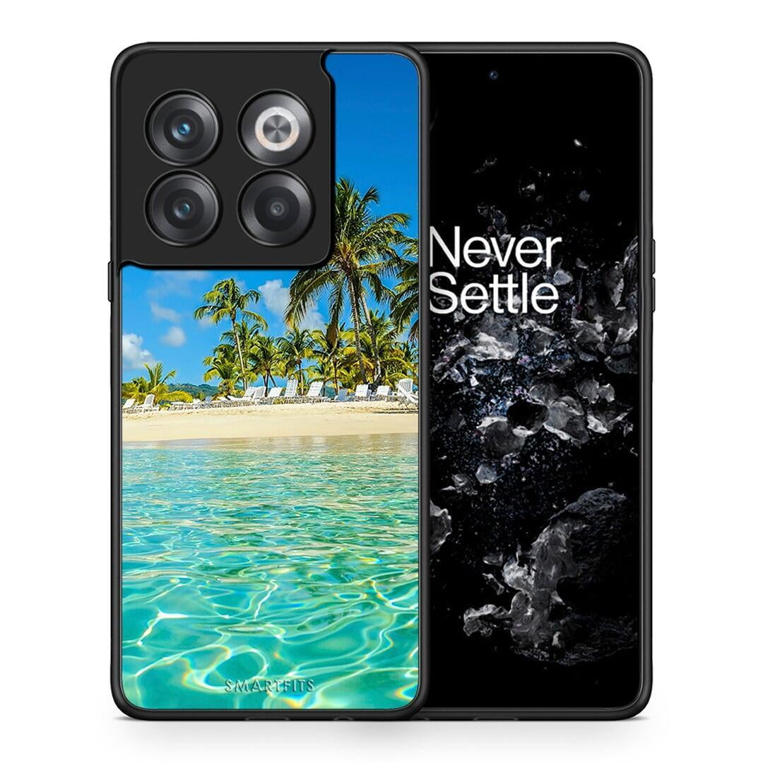 Θήκη OnePlus 10T Tropical Vibes από τη Smartfits με σχέδιο στο πίσω μέρος και μαύρο περίβλημα | OnePlus 10T Tropical Vibes case with colorful back and black bezels