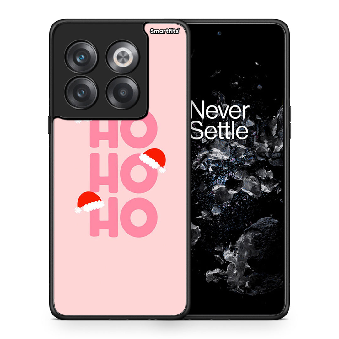 Θήκη OnePlus 10T Xmas Ho Ho Ho από τη Smartfits με σχέδιο στο πίσω μέρος και μαύρο περίβλημα | OnePlus 10T Xmas Ho Ho Ho case with colorful back and black bezels