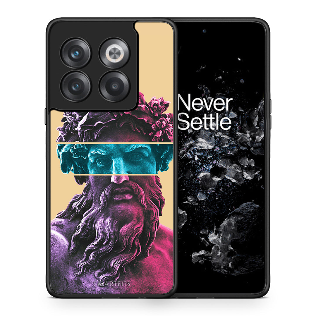 Θήκη Αγίου Βαλεντίνου OnePlus 10T Zeus Art από τη Smartfits με σχέδιο στο πίσω μέρος και μαύρο περίβλημα | OnePlus 10T Zeus Art case with colorful back and black bezels