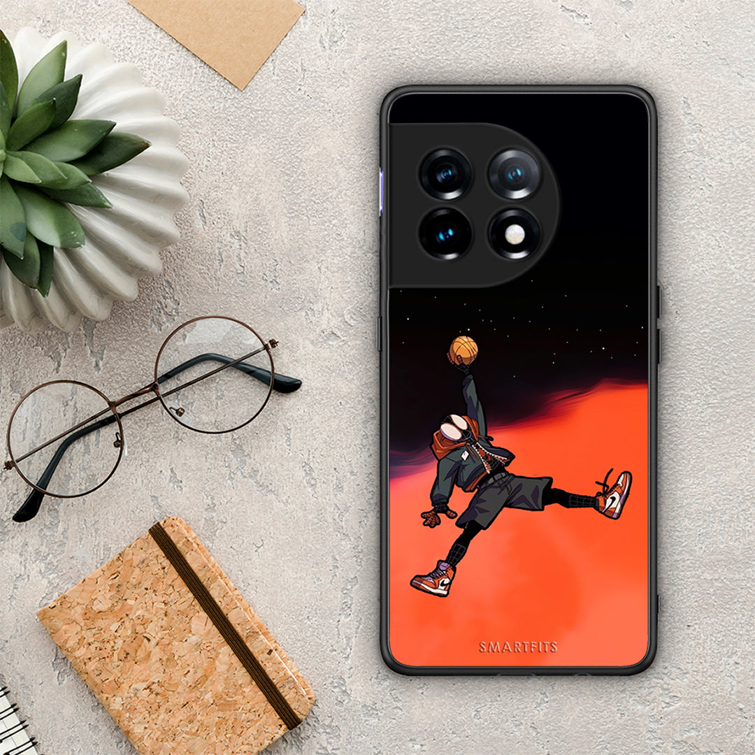 Θήκη OnePlus 11R / ACE 2 5G Basketball Hero από τη Smartfits με σχέδιο στο πίσω μέρος και μαύρο περίβλημα | OnePlus 11R / ACE 2 5G Basketball Hero Case with Colorful Back and Black Bezels