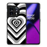 Thumbnail for Θήκη OnePlus 11 5G Black Hearts από τη Smartfits με σχέδιο στο πίσω μέρος και μαύρο περίβλημα | OnePlus 11 5G Black Hearts Case with Colorful Back and Black Bezels